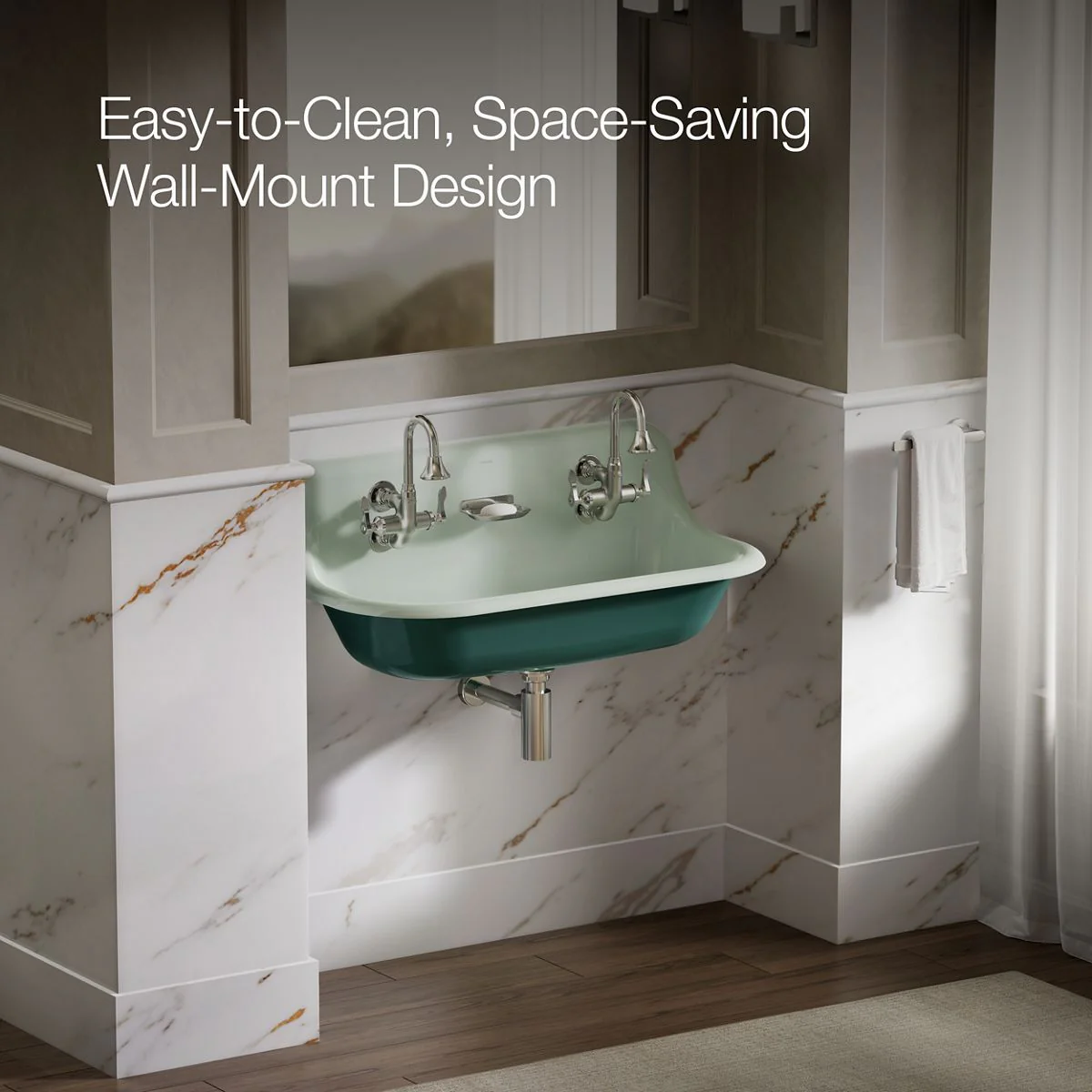 KOHLER K-3200-PAT Brockway 36" wall-mount utility sink - Image 6