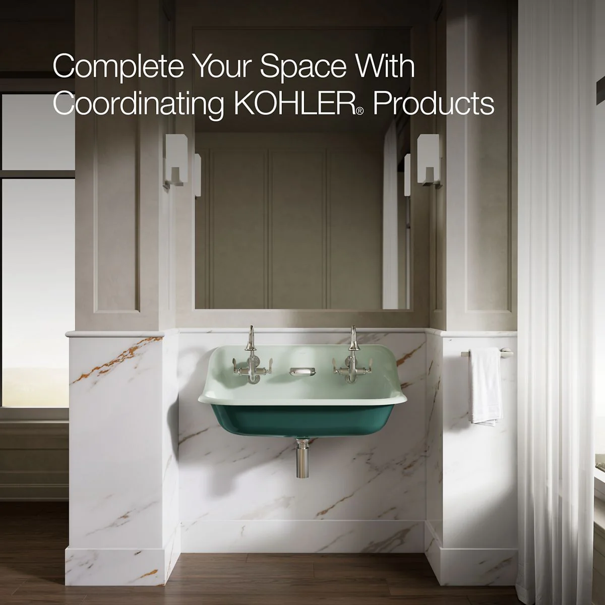 KOHLER K-3200-PAT Brockway 36" wall-mount utility sink - Image 7