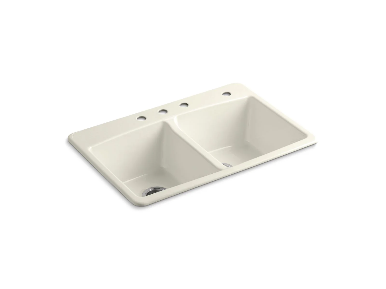 KOHLER K-5846-4 Brookfield 33" top-mount double-bowl kitchen sink - Image 2