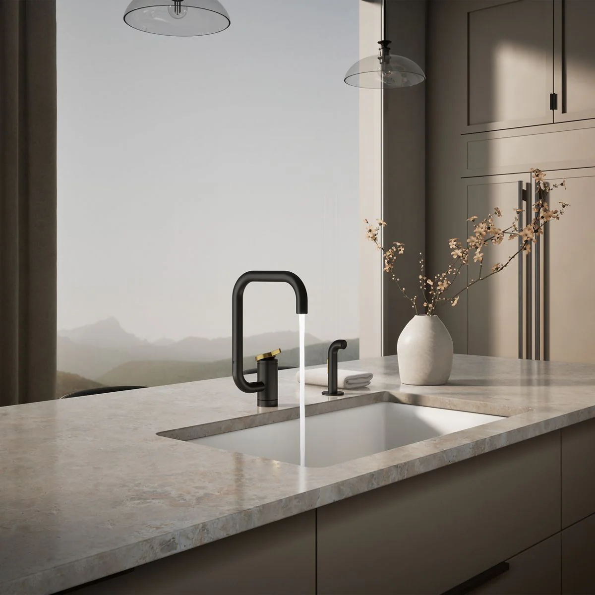 KOHLER K-28274 Components Single-handle kitchen sink faucet with two-function extended-reach spout and side sprayer - Image 27