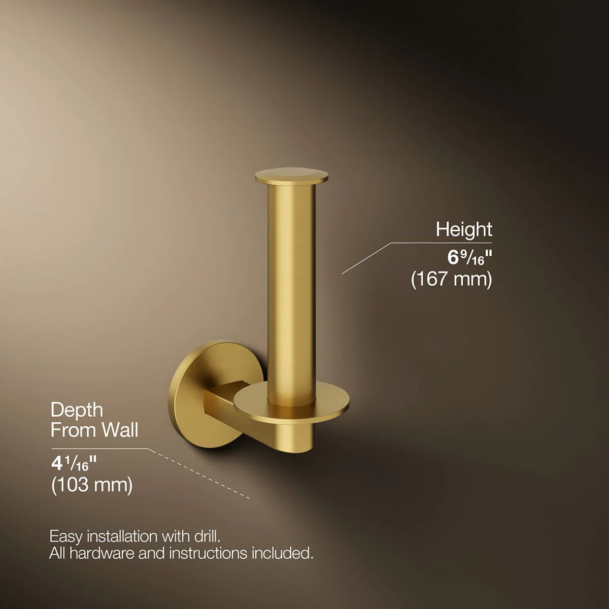 KOHLER K-78383 Components Vertical toilet paper holder - Image 13