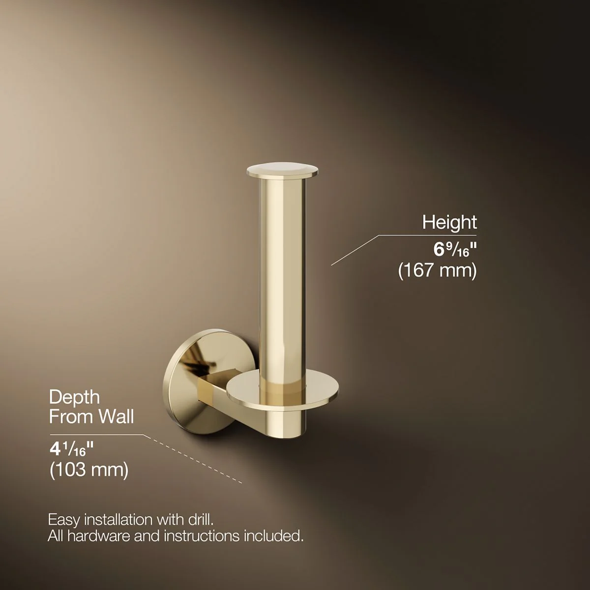 KOHLER K-78383 Components Vertical toilet paper holder - Image 18
