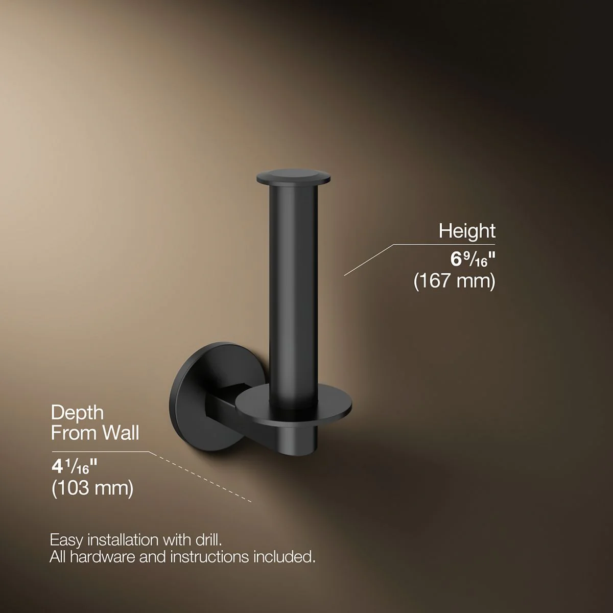 KOHLER K-78383 Components Vertical toilet paper holder - Image 24