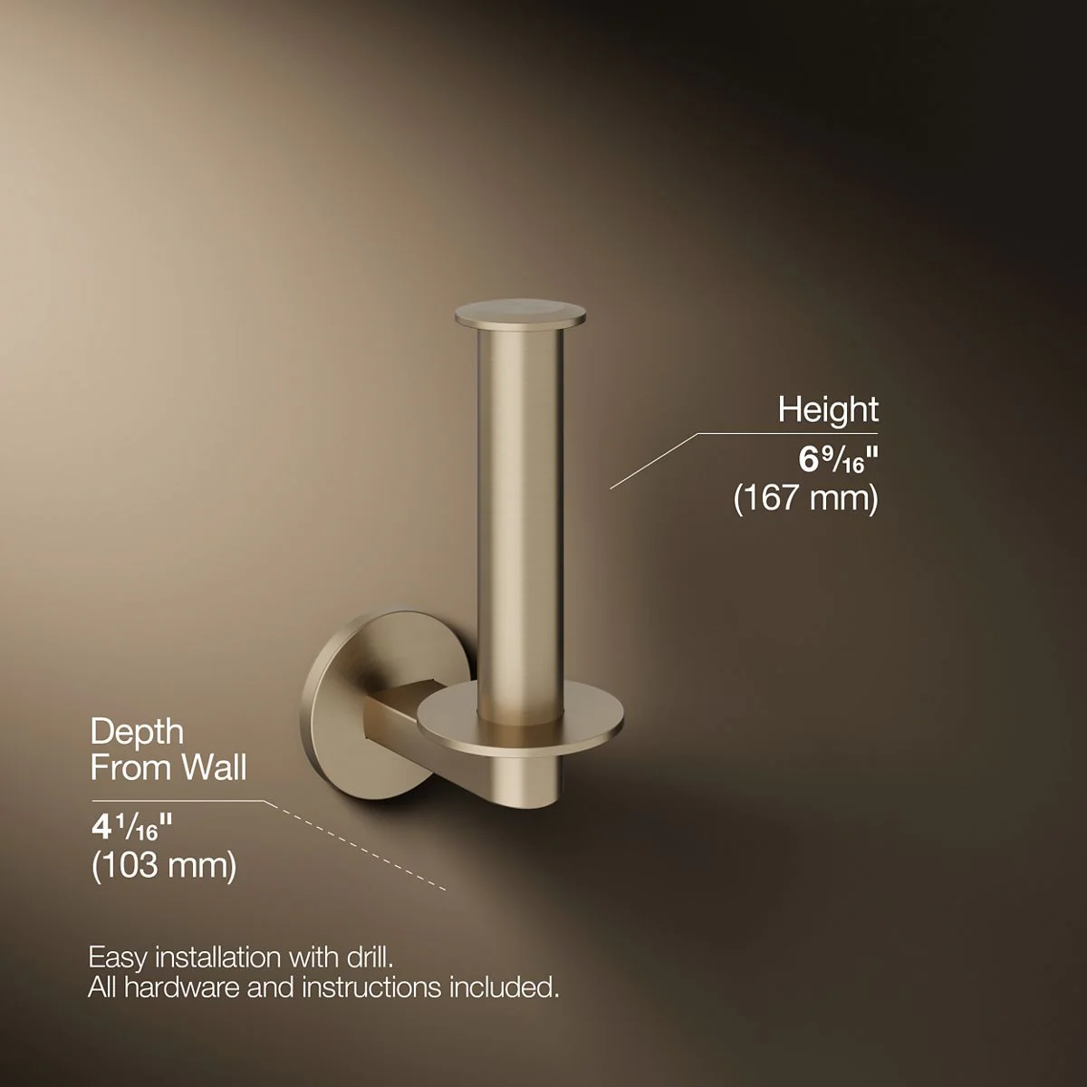 KOHLER K-78383 Components Vertical toilet paper holder - Image 34