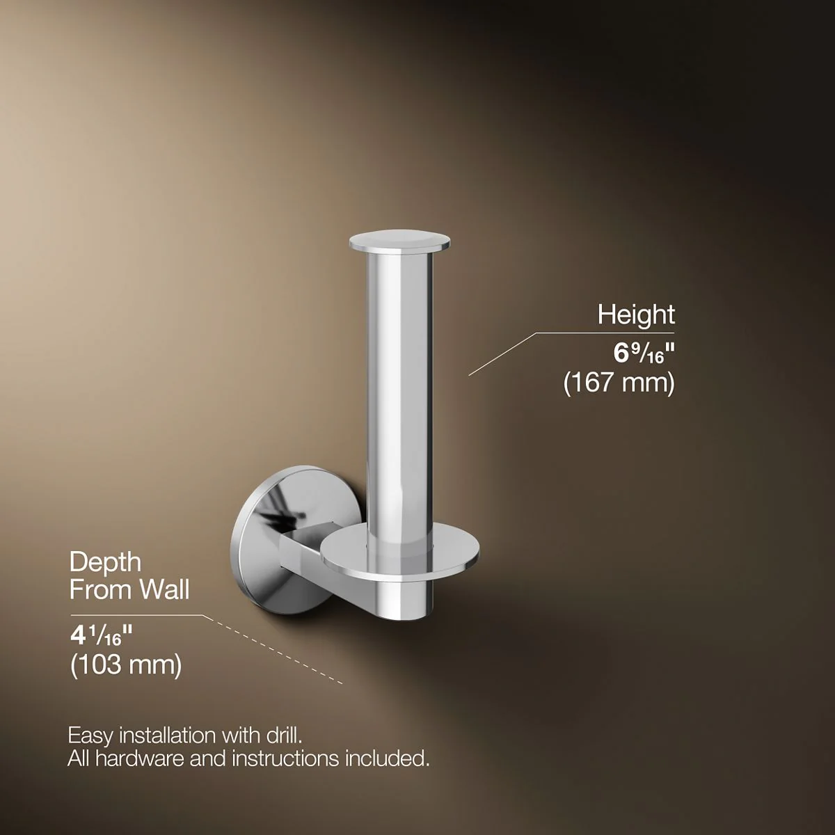 KOHLER K-78383 Components Vertical toilet paper holder - Image 39