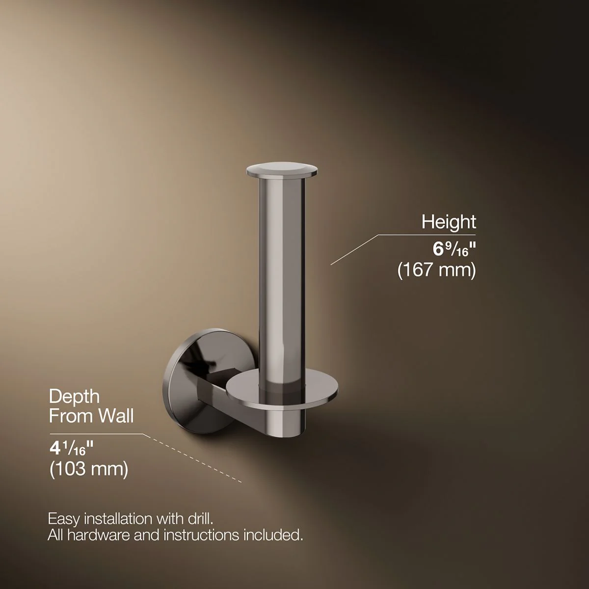 KOHLER K-78383 Components Vertical toilet paper holder - Image 49