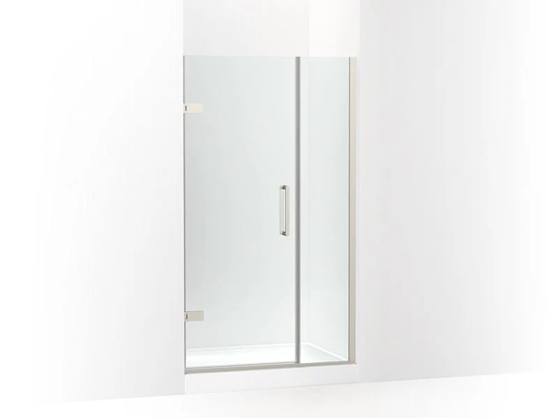 KOHLER K-27600-10L Composed 39-5/8"?Çô40-3/8"W x 71-1/2"H frameless pivot shower door with 3/8" Crystal Clear glass and back-to-back vertical door pulls - Image 2