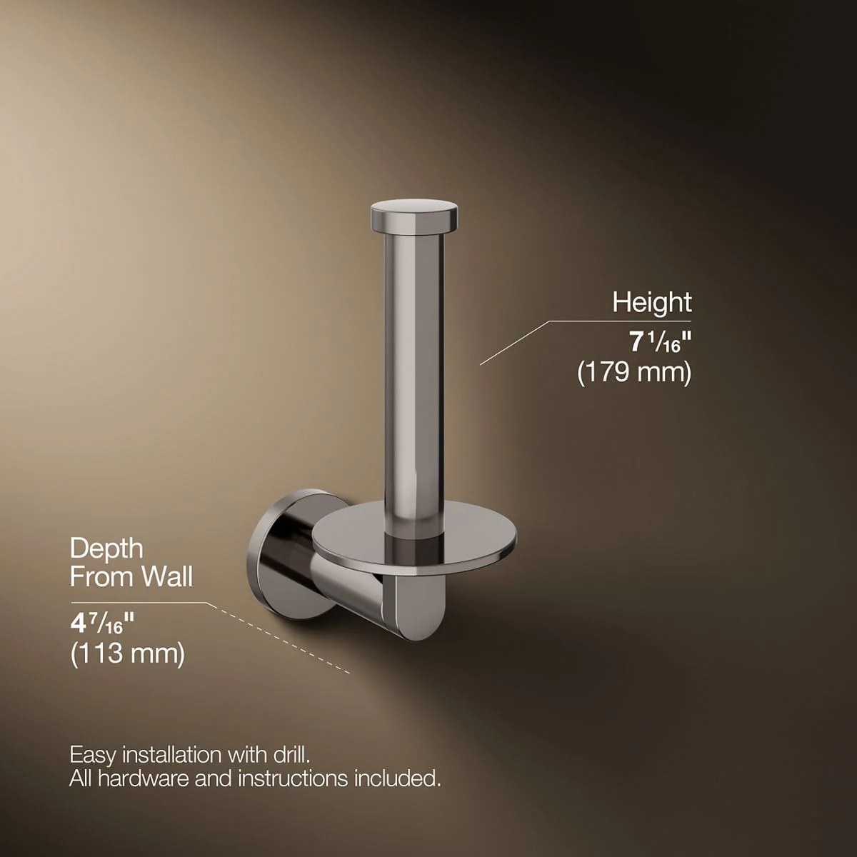 KOHLER K-73148 Composed Vertical toilet paper holder - Image 45