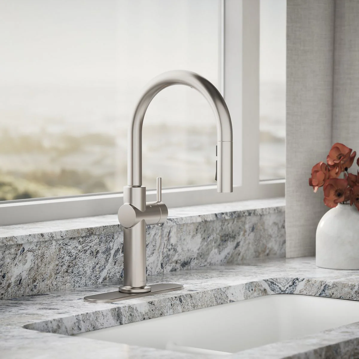 KOHLER K-22974 Crue Touchless pull-down kitchen sink faucet with three-function sprayhead - Image 8