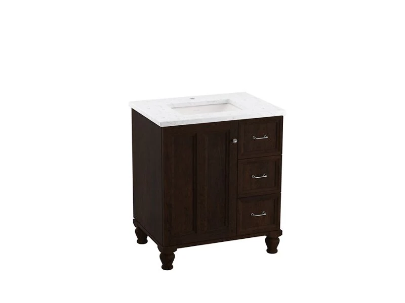 KOHLER K-99517-LGR Damask 30" bathroom vanity cabinet - Image 2