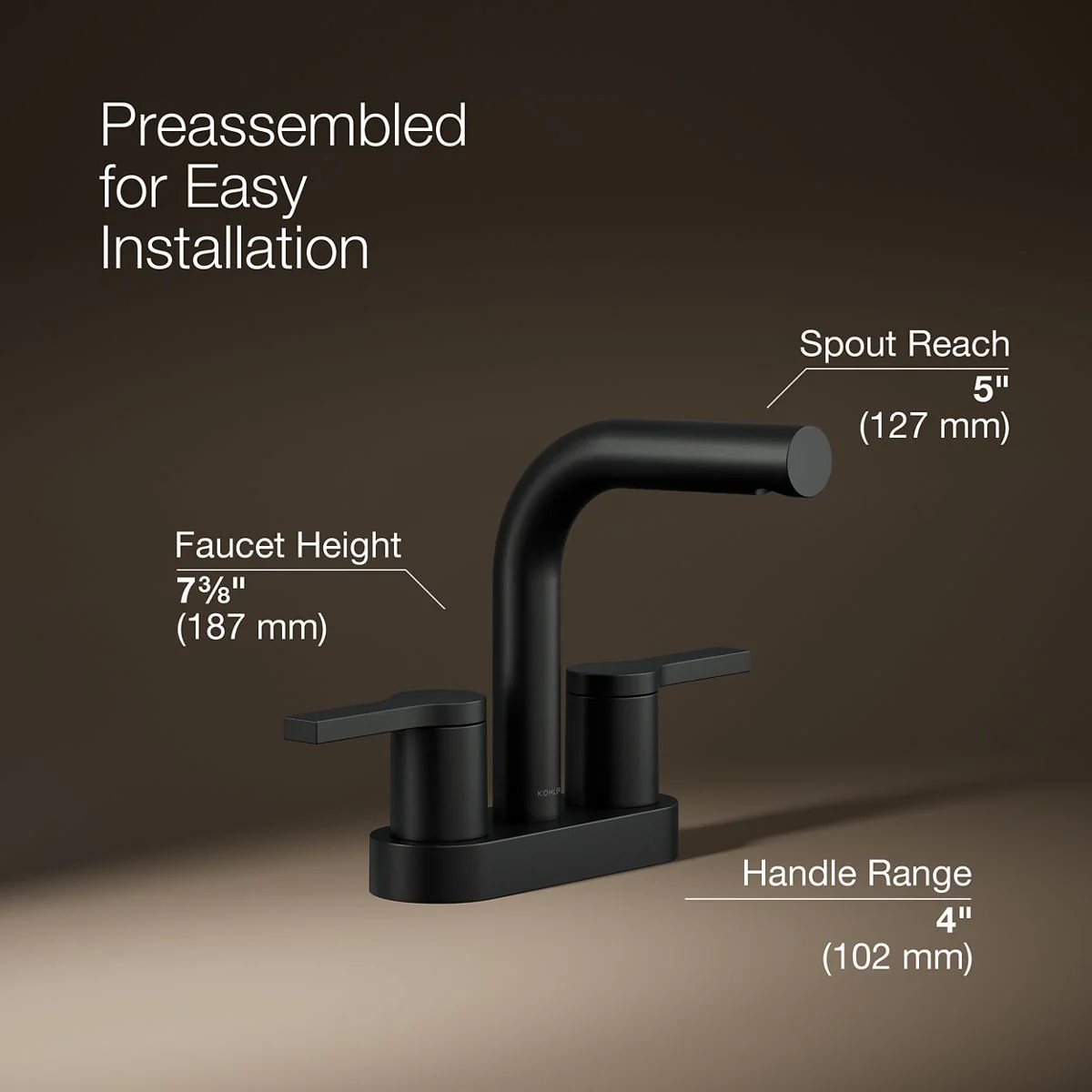 KOHLER Elate Centerset bathroom sink faucet, 1.2 gpm - Image 13