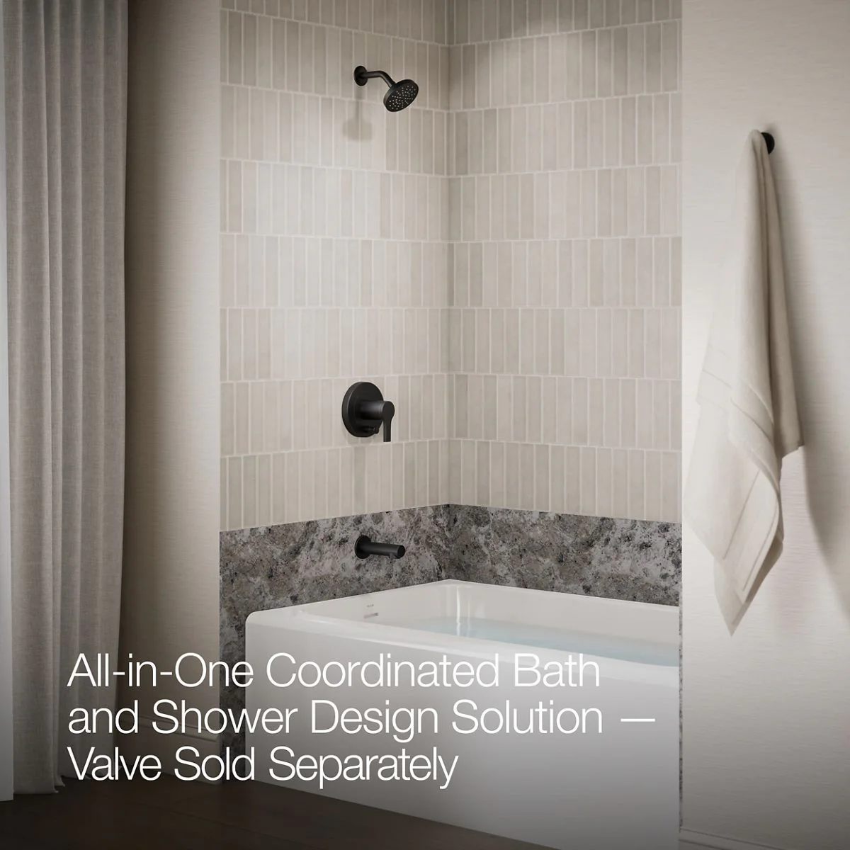 KOHLER Elate Rite-Temp bath and shower trim kit with push-button diverter, without showerhead - Image 12