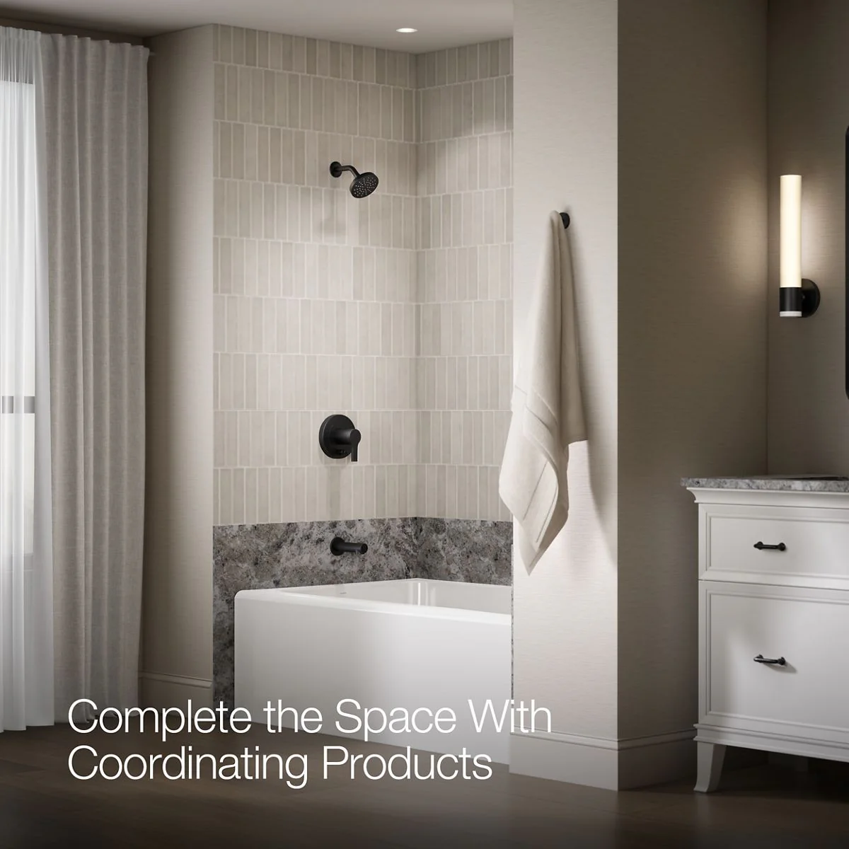 KOHLER Elate Rite-Temp bath and shower trim kit with push-button diverter, without showerhead - Image 13