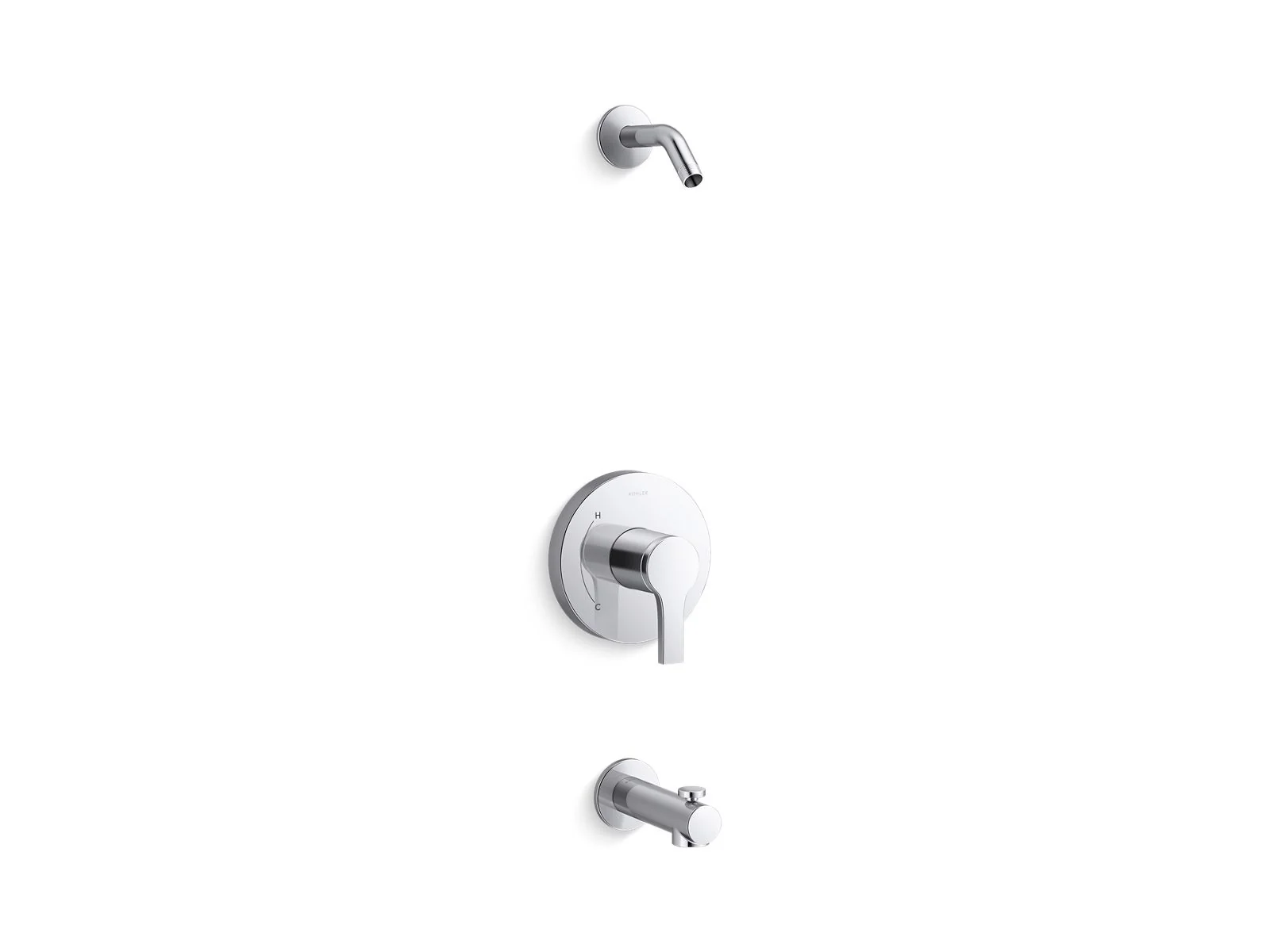KOHLER Elate Rite-Temp bath and shower trim kit, without showerhead - Image 4