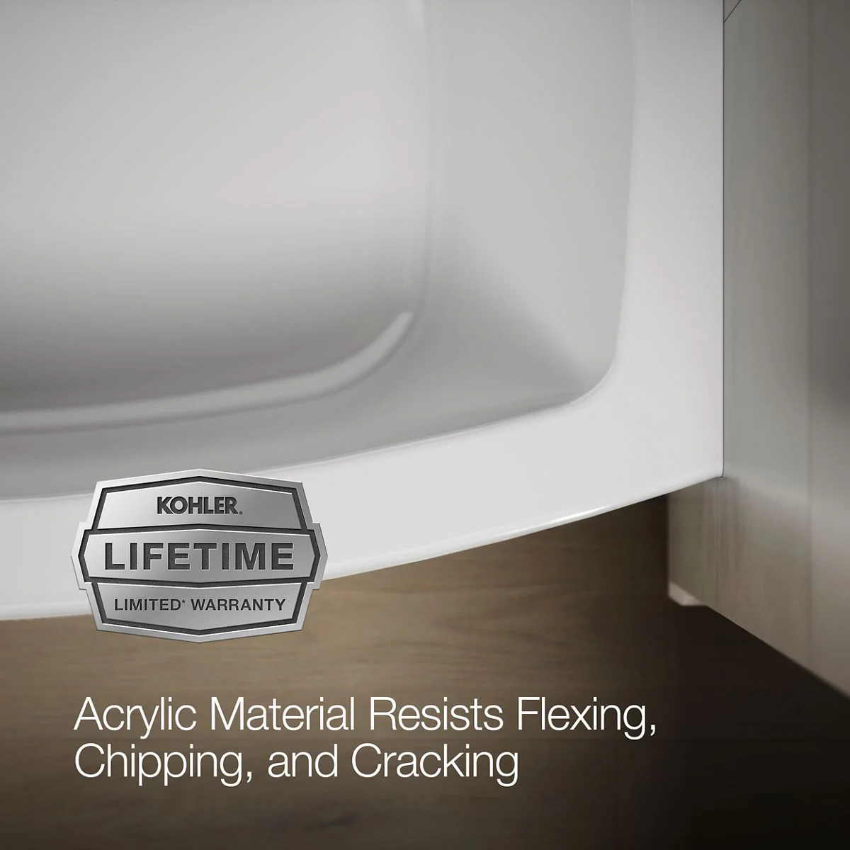 KOHLER K-1118-LA Expanse 60" x 30" alcove bath, left drain - Image 3