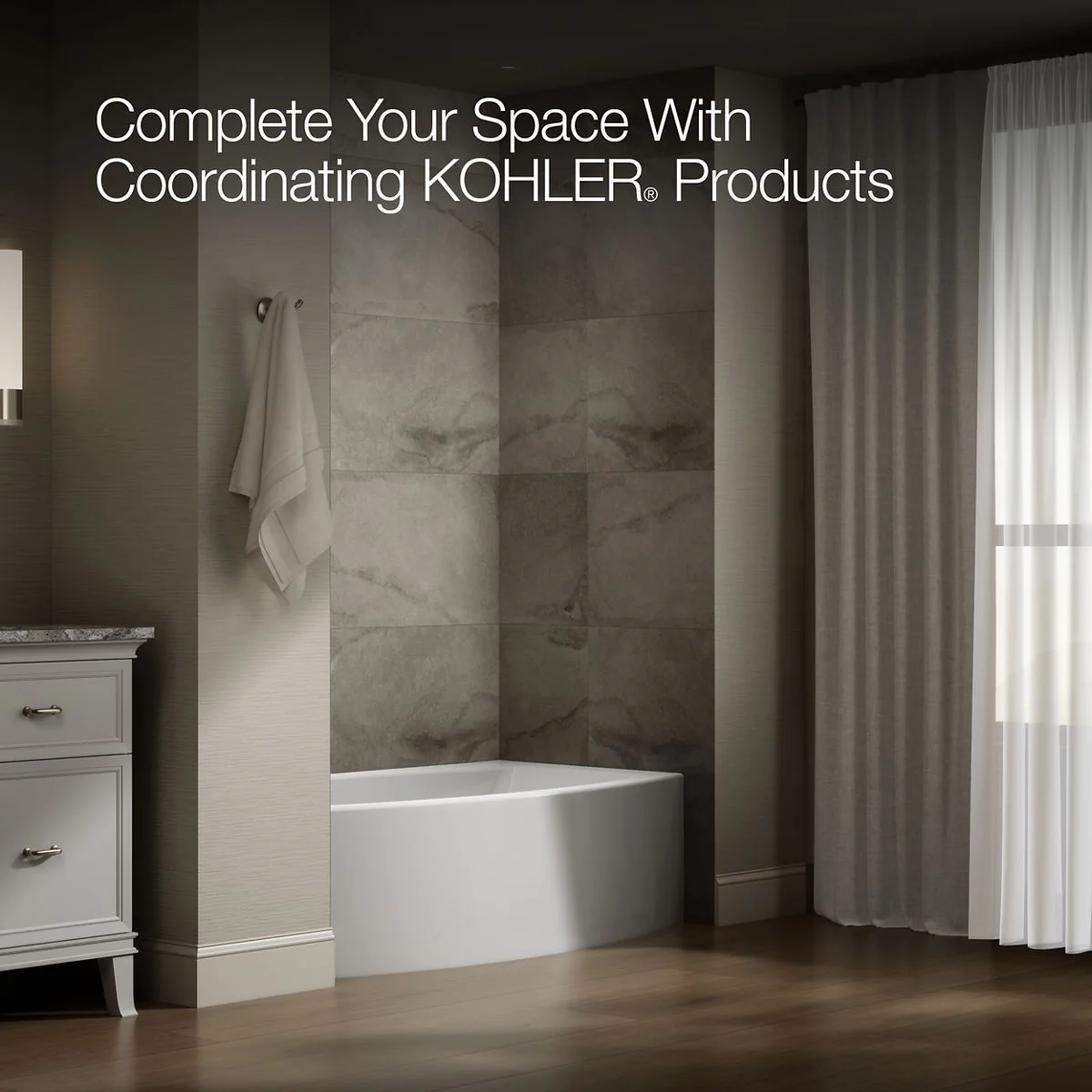 KOHLER K-1118-LA Expanse 60" x 30" alcove bath, left drain - Image 4