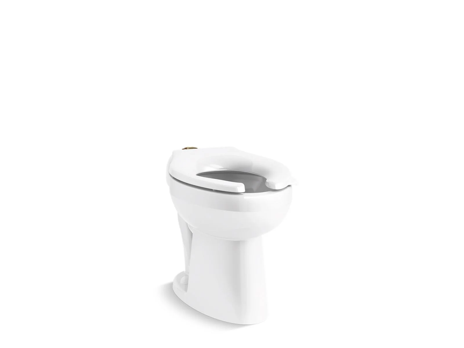 KOHLER K-96057-SSL Highcliff Ultra Floor-mount top spud antimicrobial flushometer bowl with bedpan lugs - Image 2