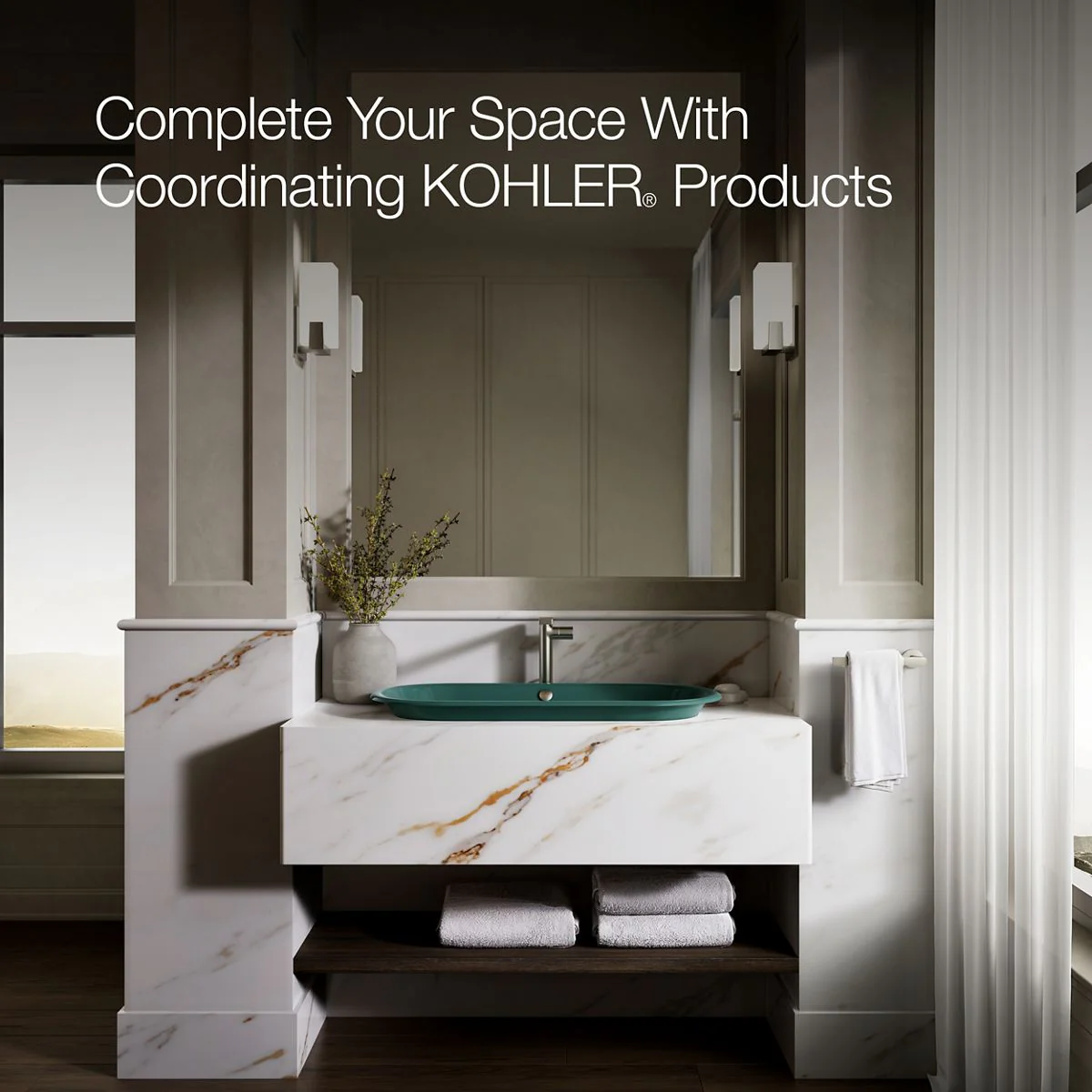 KOHLER K-20213-PAT Iron Plains 33" oval drop-in / undermount / vessel bathroom sink - Image 4