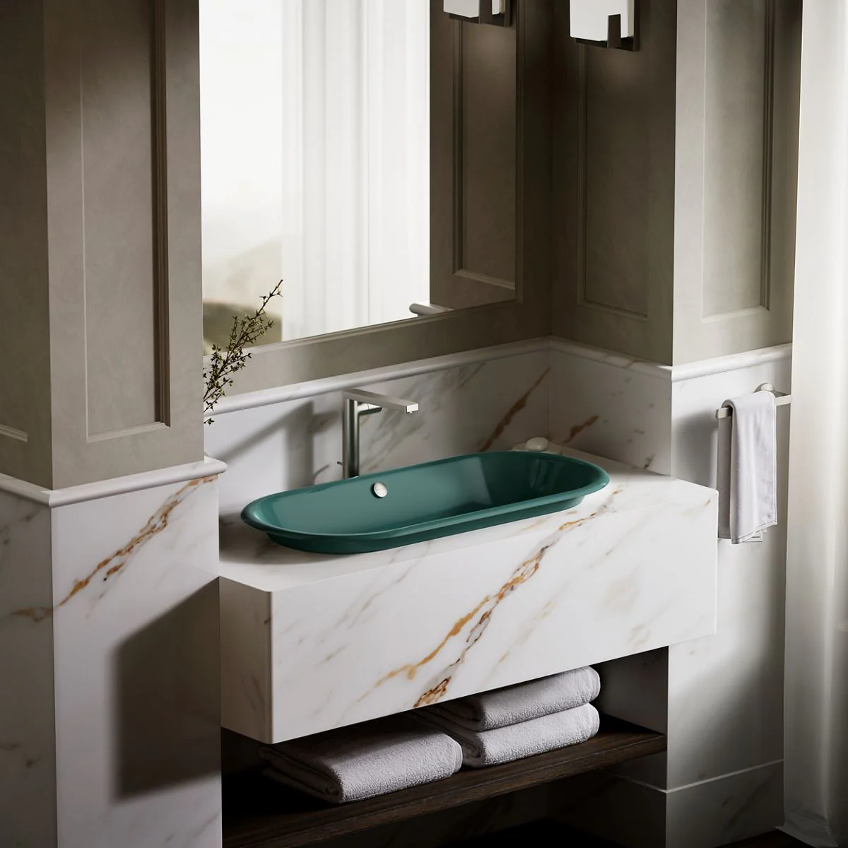 KOHLER K-20213-PAT Iron Plains 33" oval drop-in / undermount / vessel bathroom sink - Image 6