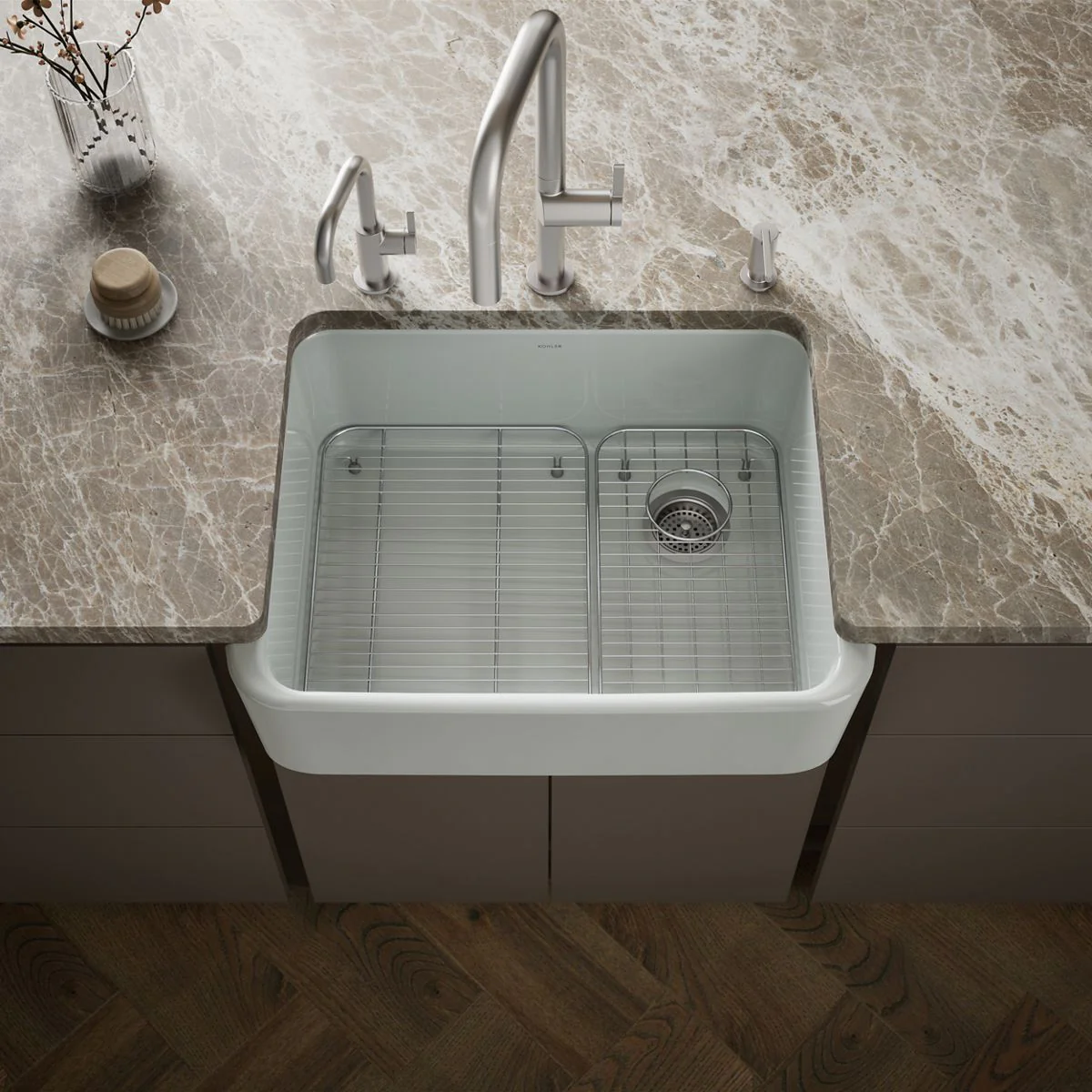 KOHLER K-25766 Ironridge 28" undermount single-bowl farmhouse kitchen sink - Image 25