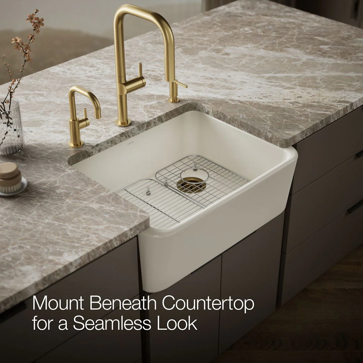 KOHLER K-25766 Ironridge 28" undermount single-bowl farmhouse kitchen sink - Image 31