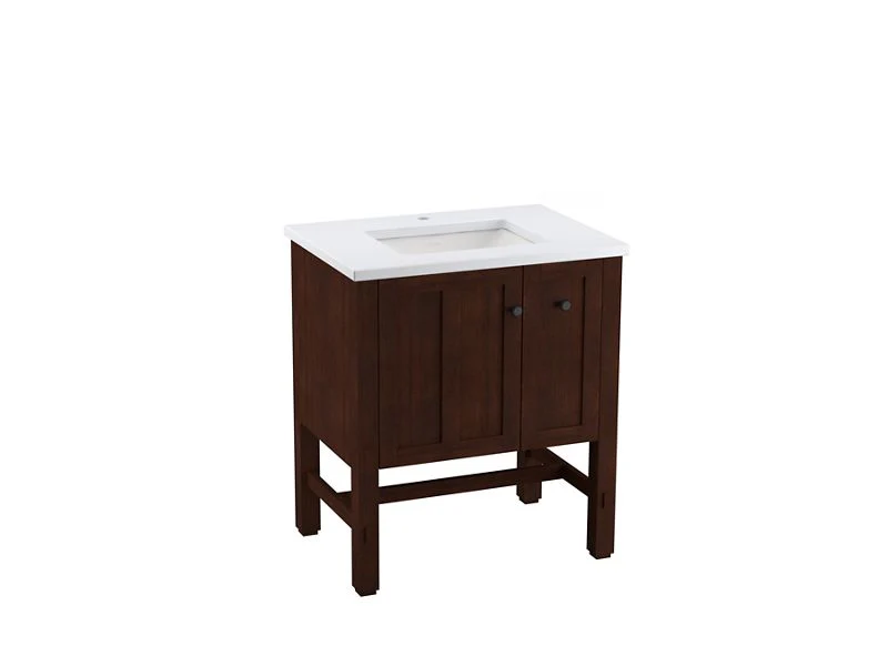 KOHLER K-CM5289-BD1 Tresham 30" bathroom vanity cabinet with sink and quartz top - Image 3
