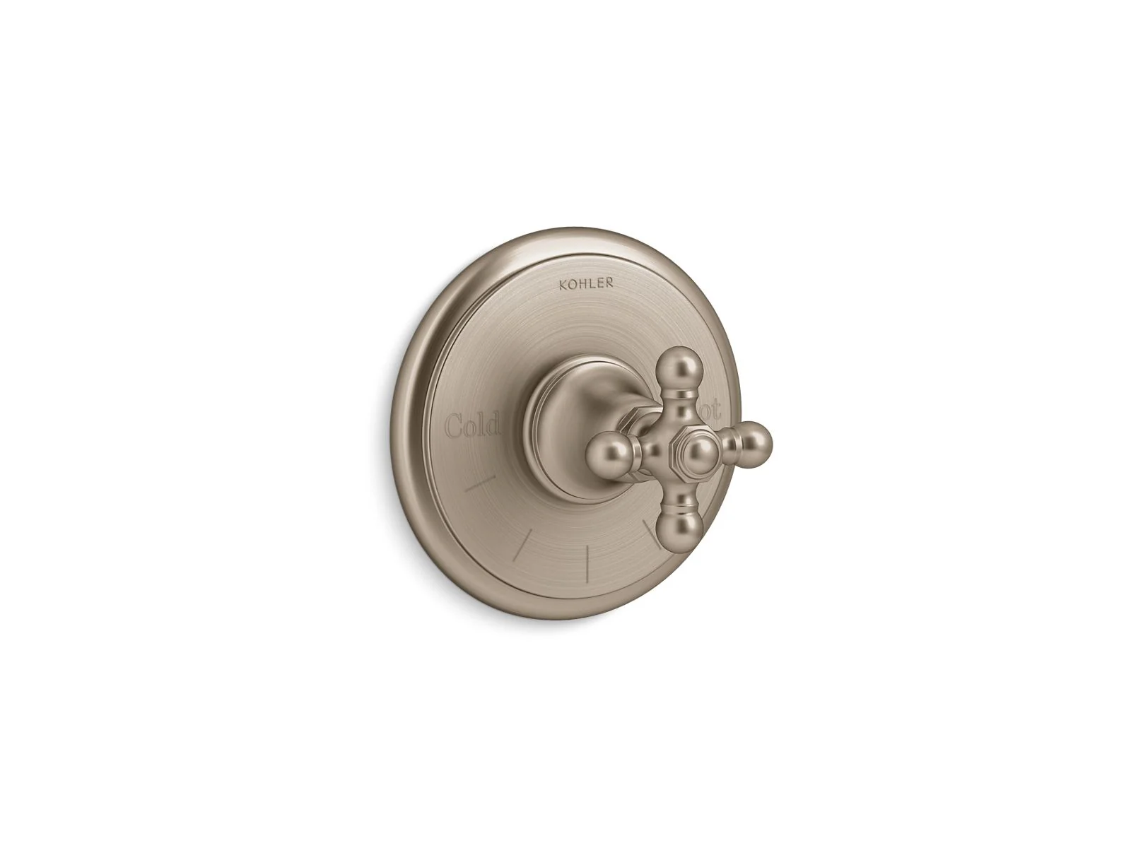 KOHLER K-T72769-3 Artifacts MasterShower temperature control valve trim with cross handle - Image 12
