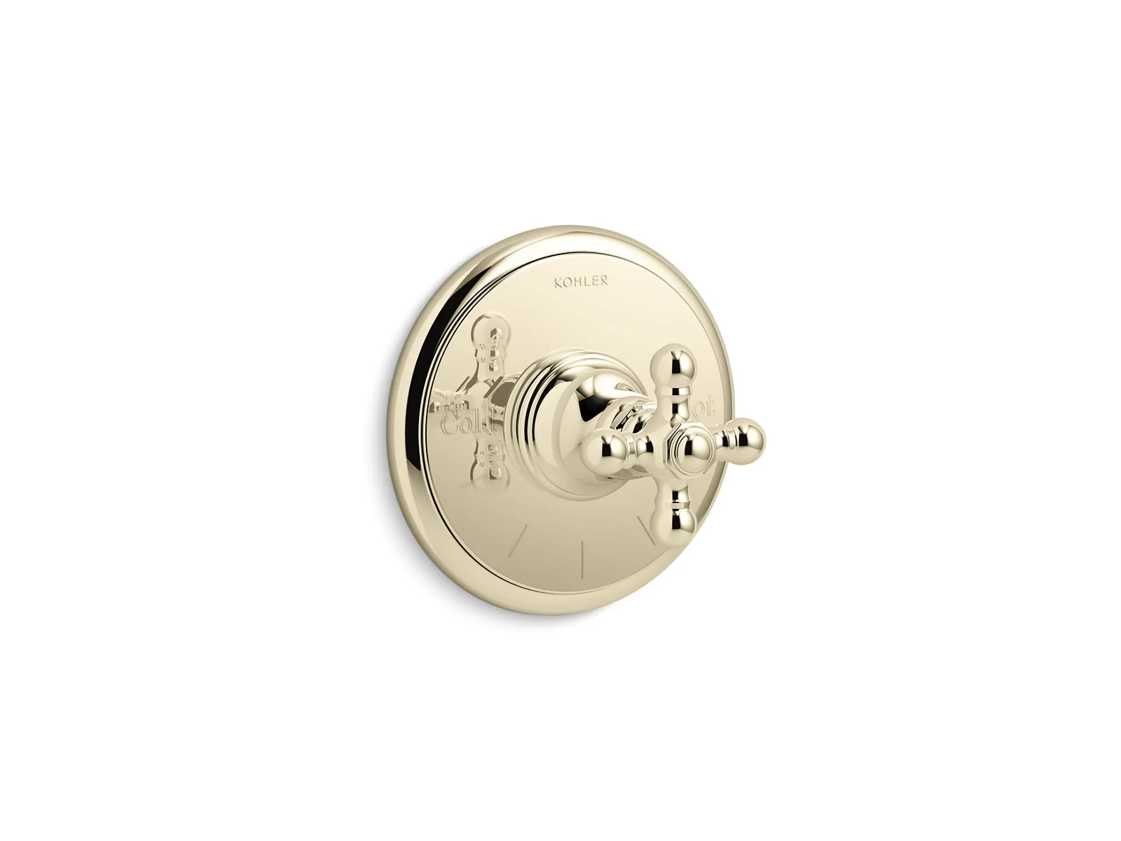 KOHLER K-T72769-3 Artifacts MasterShower temperature control valve trim with cross handle - Image 15
