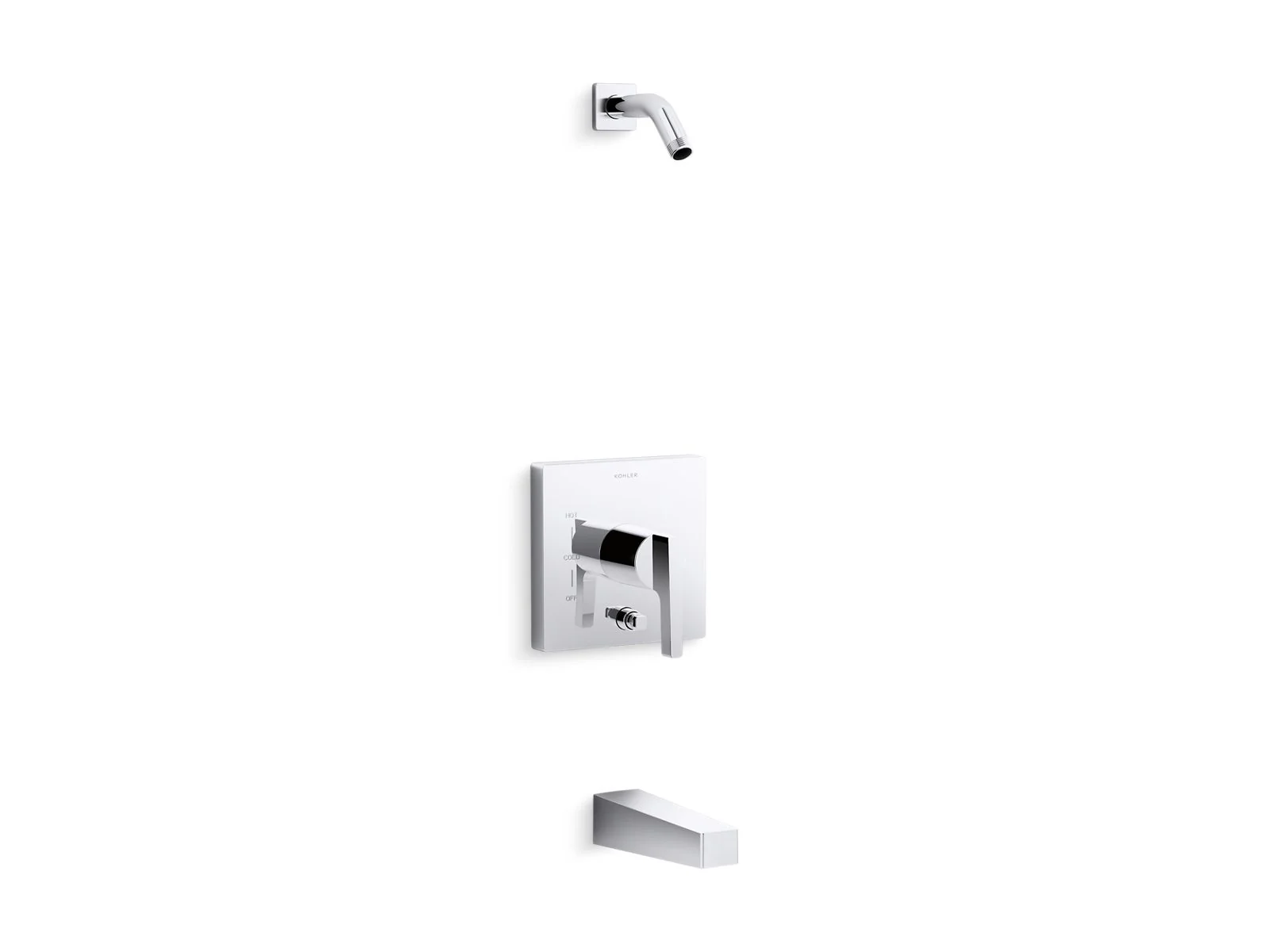 KOHLER K-T99763-4L Honesty Rite-Temp bath and shower trim kit with push-button diverter, without showerhead - Image 6