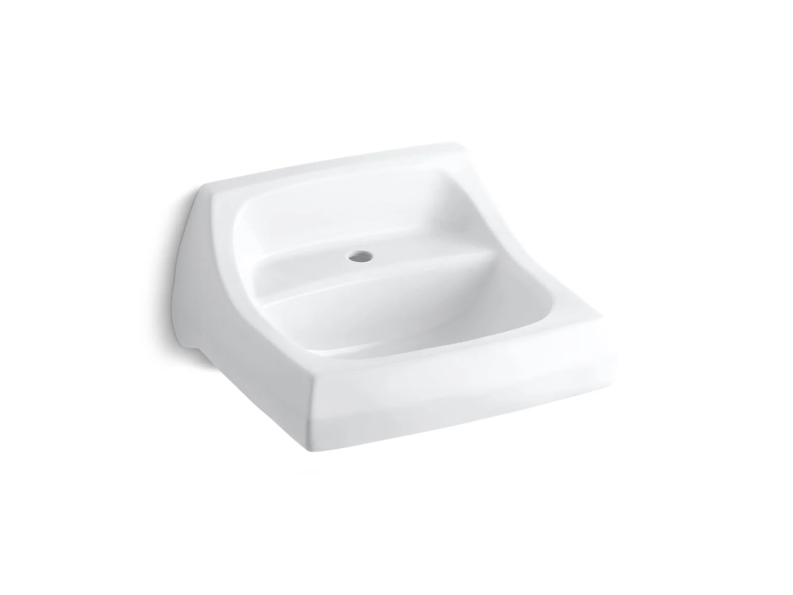 KOHLER K-2007 Kingston 21-1/4" x 18-1/8" wall-mount/concealed arm carrier arm bathroom sink with single faucet hole - Image 2