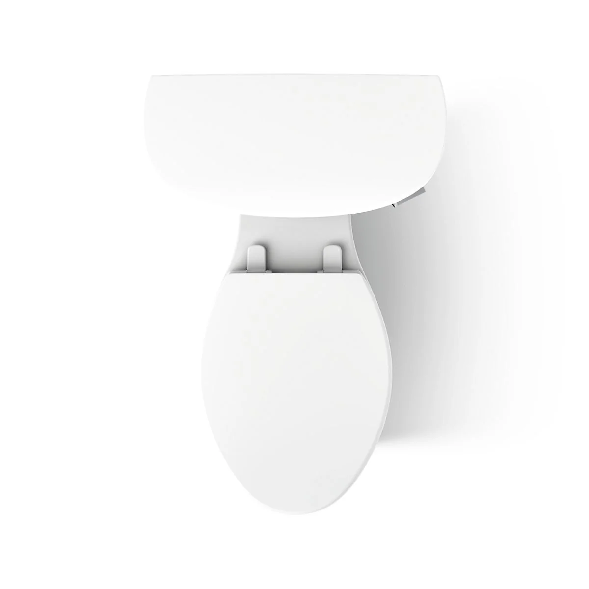KOHLER K-25077-SSRA Kingston ComForteeight Two-piece elongated 1.28 gpf chair height toilet with right-hand trip lever and antimicrobial finish in White - Image 6