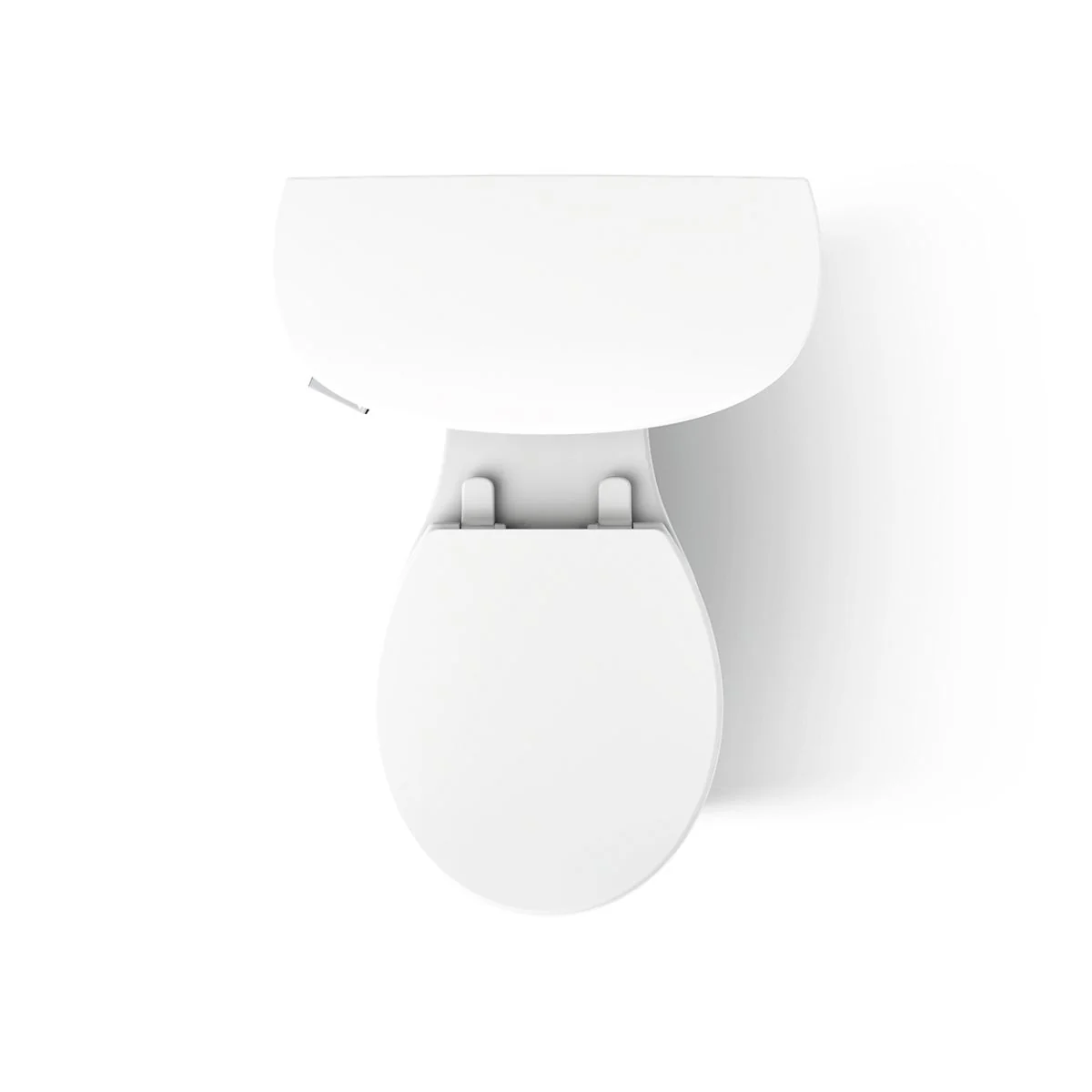 KOHLER K-25097-SST Kingston Two-piece round-front 1.28 gpf toilet with tank cover locks and antimicrobial finish in White - Image 5