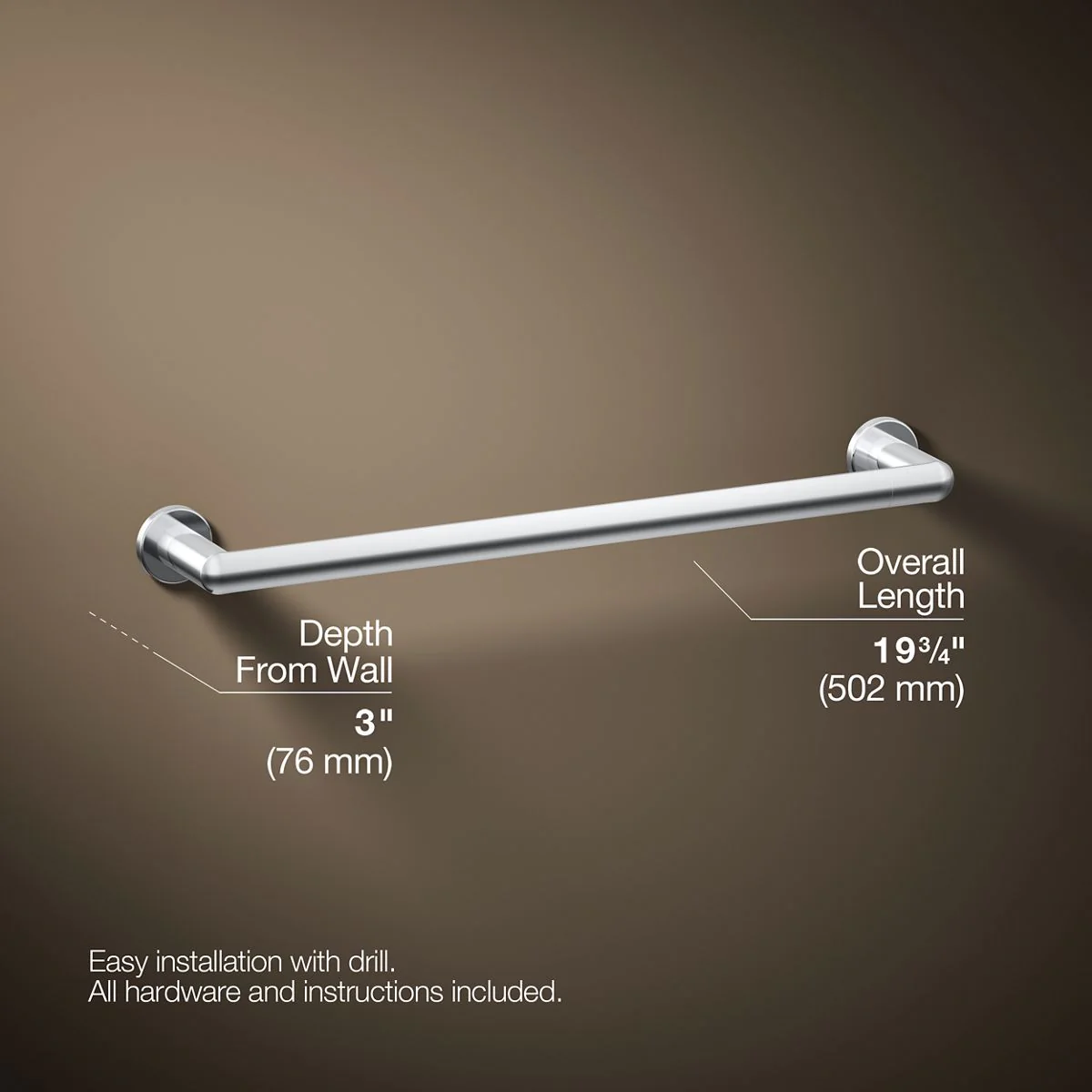 KOHLER K-97878 Kumin 18" towel bar - Image 18