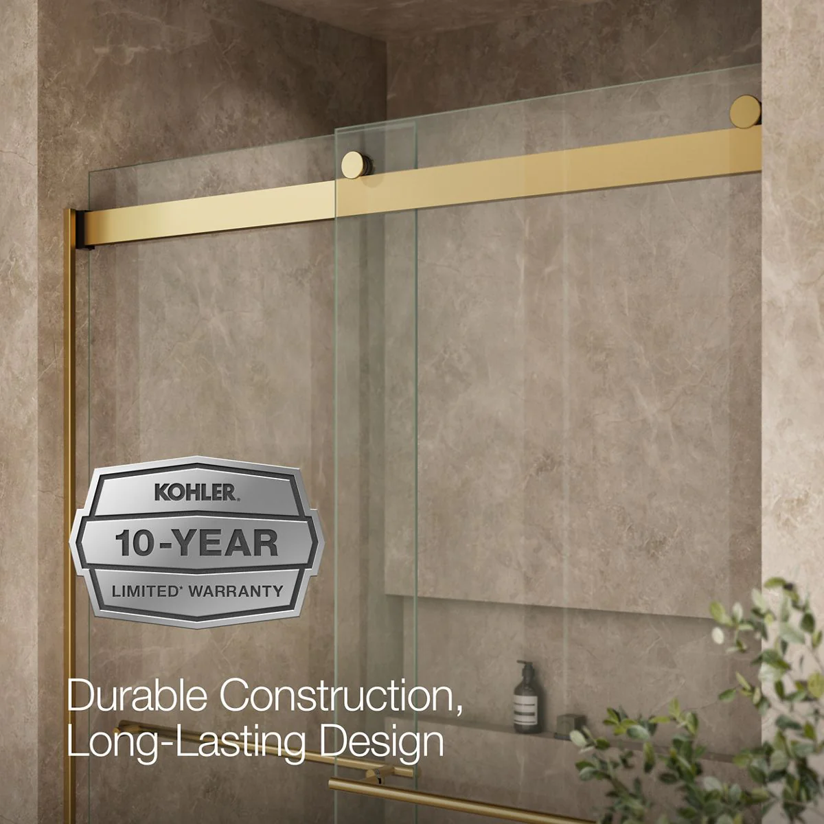 KOHLER K-702430-L Levity Plus 81-5/8" H sliding shower door with 3/8"-thick glass - Image 9