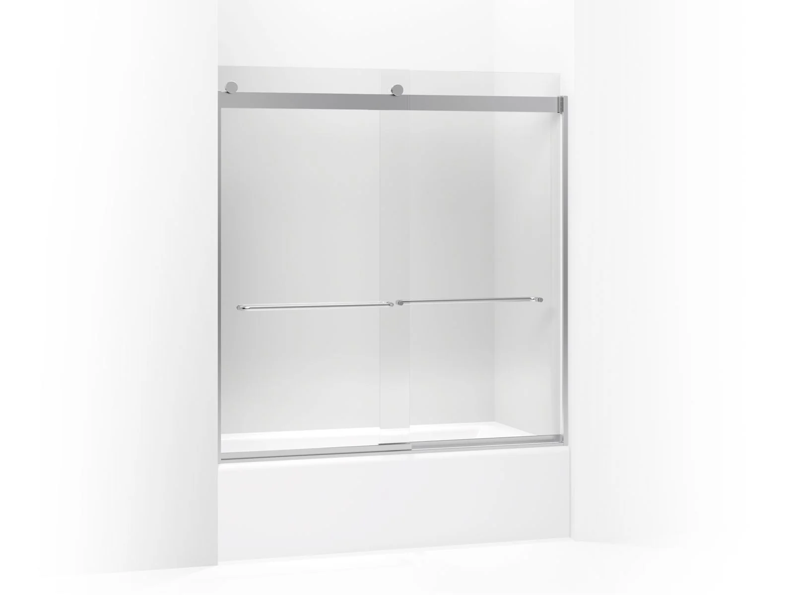 KOHLER K-706004-L Levity Sliding bath door, 62" H x 56-5/8 - 59-5/8" W, with 1/4" thick Crystal Clear glass - Image 6