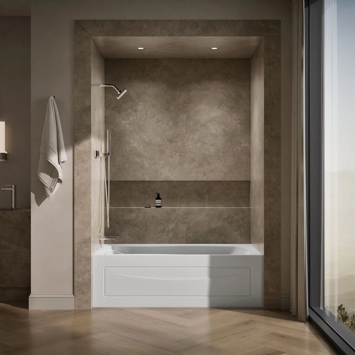 KOHLER K-1229-LA Mariposa 66" x 36" alcove bath, left drain - Image 6