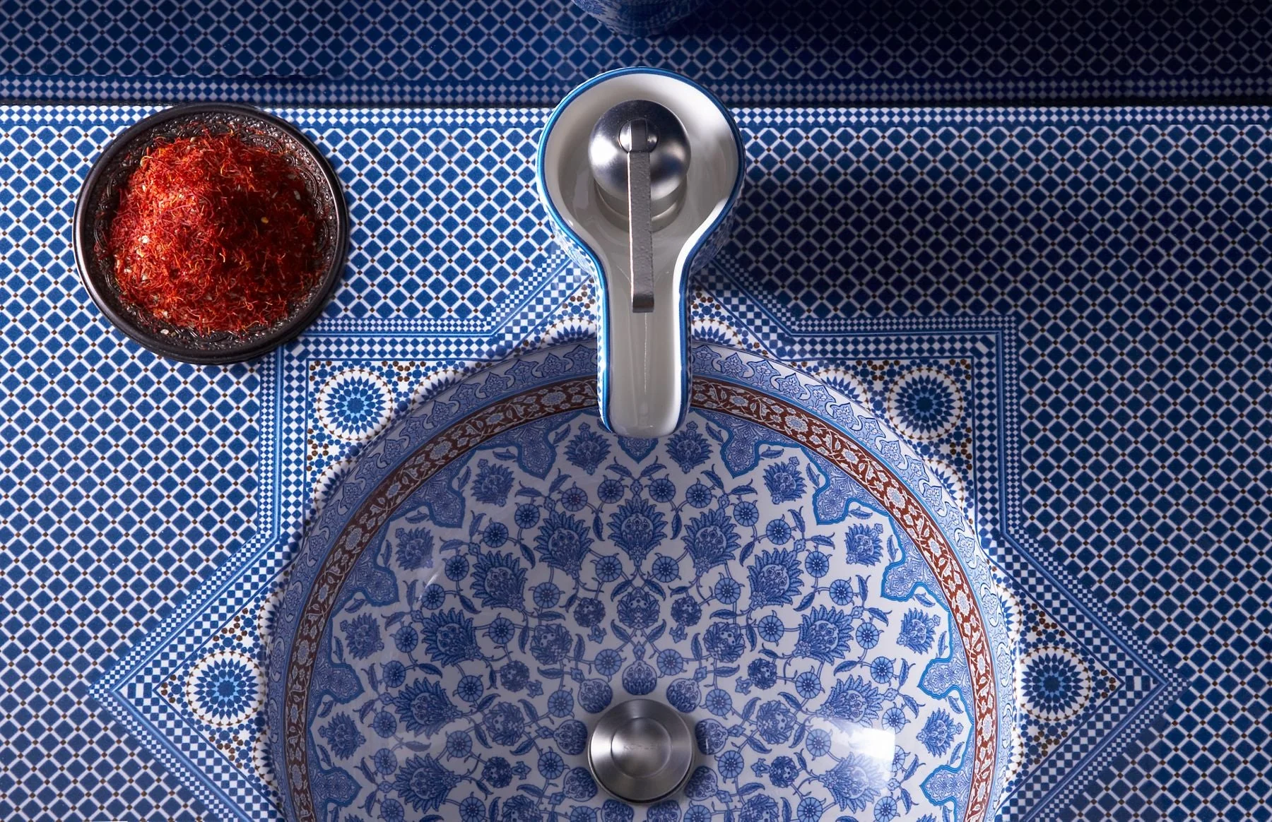 KOHLER K-14031-BU Marrakesh Vanity-top with single faucet hole - Image 3