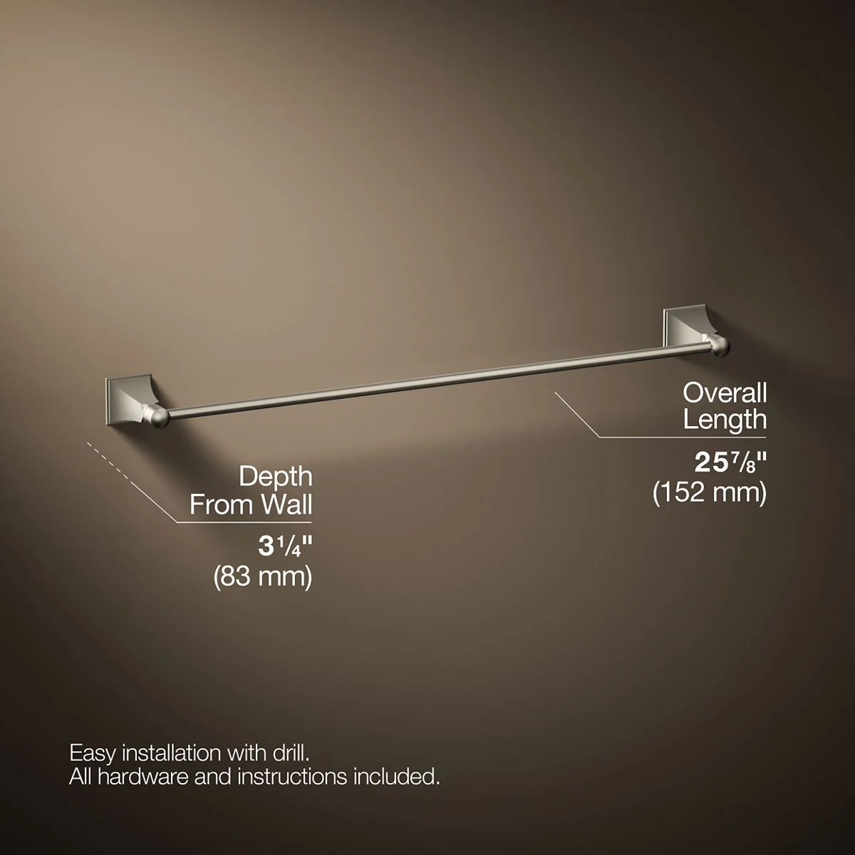 KOHLER K-486 Memoirs Stately 24" towel bar - Image 17