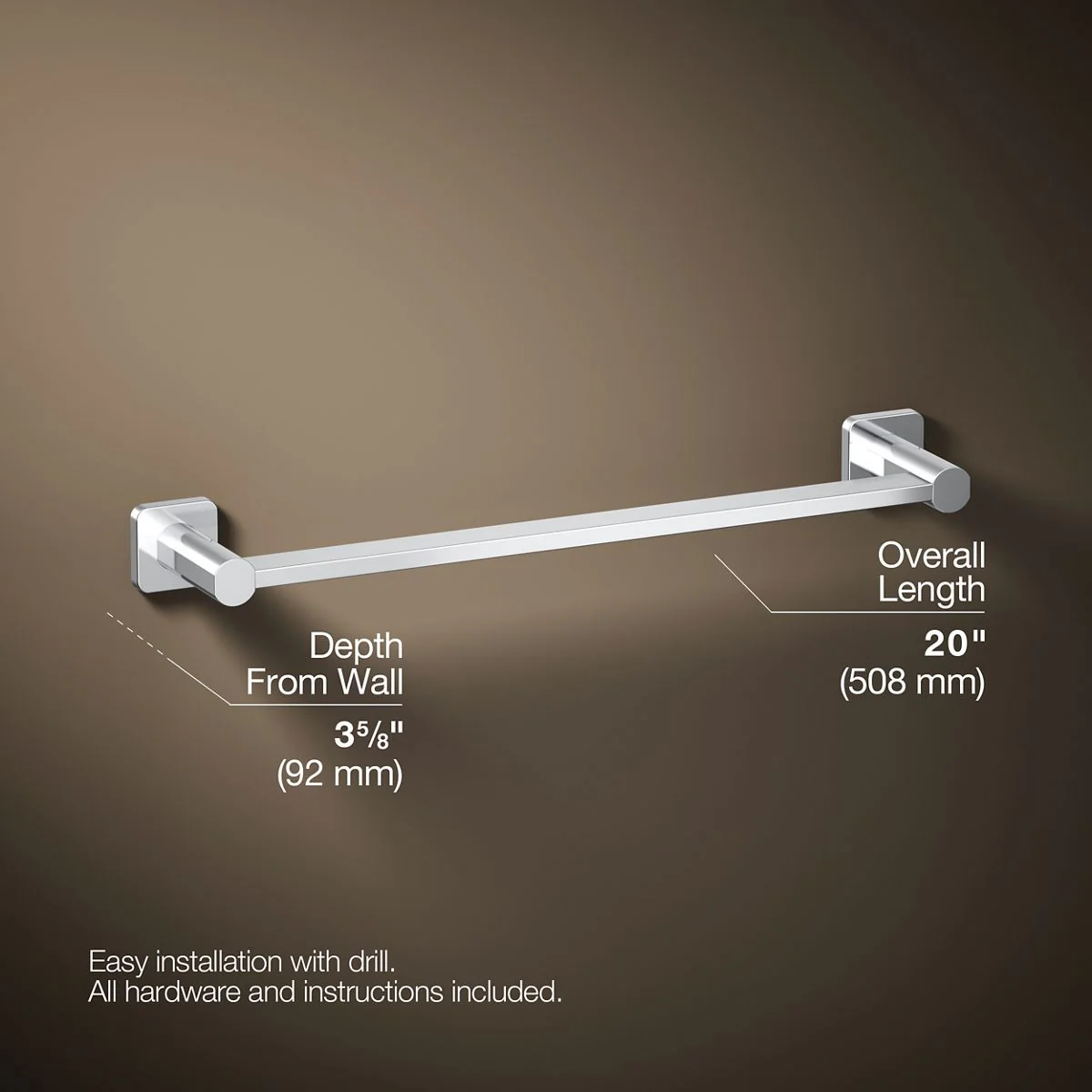KOHLER K-23524 Parallel 18" towel bar - Image 22
