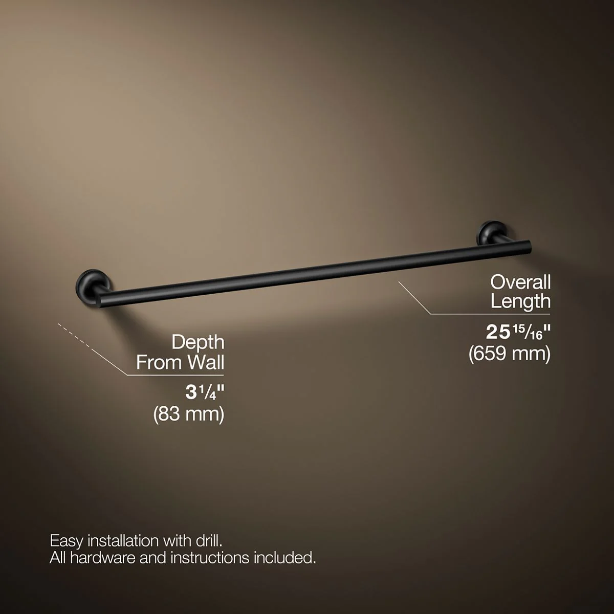 KOHLER Purist 24" towel bar - Image 16
