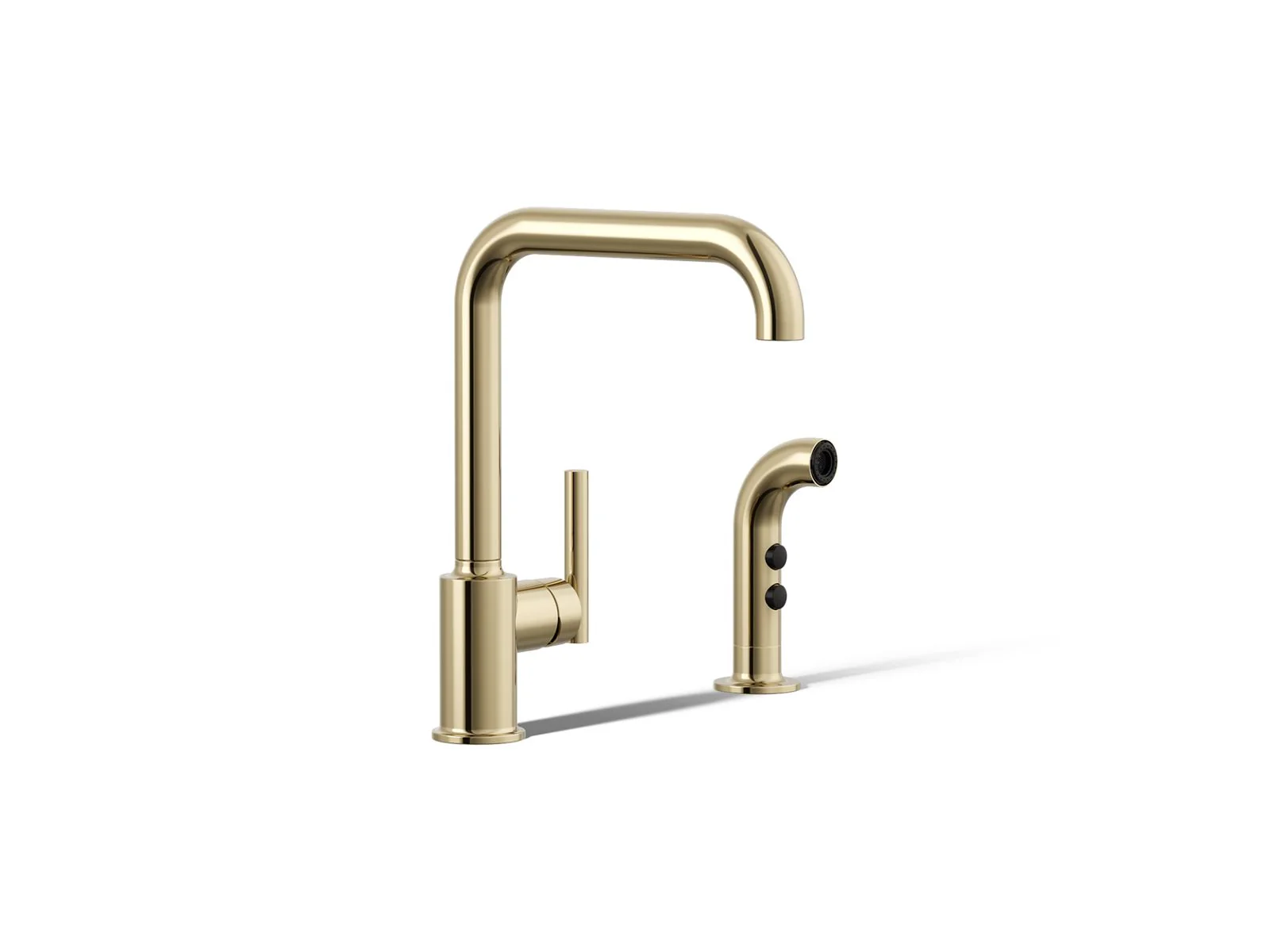 KOHLER K-7508 Purist Single-handle kitchen sink faucet with side sprayer - Image 14