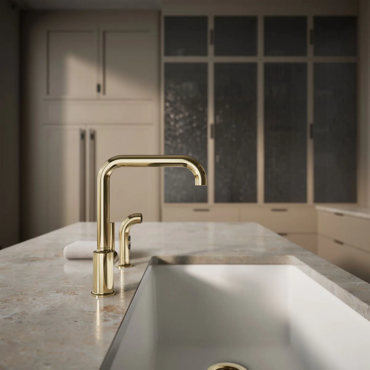 KOHLER K-7508 Purist Single-handle kitchen sink faucet with side sprayer - Image 16