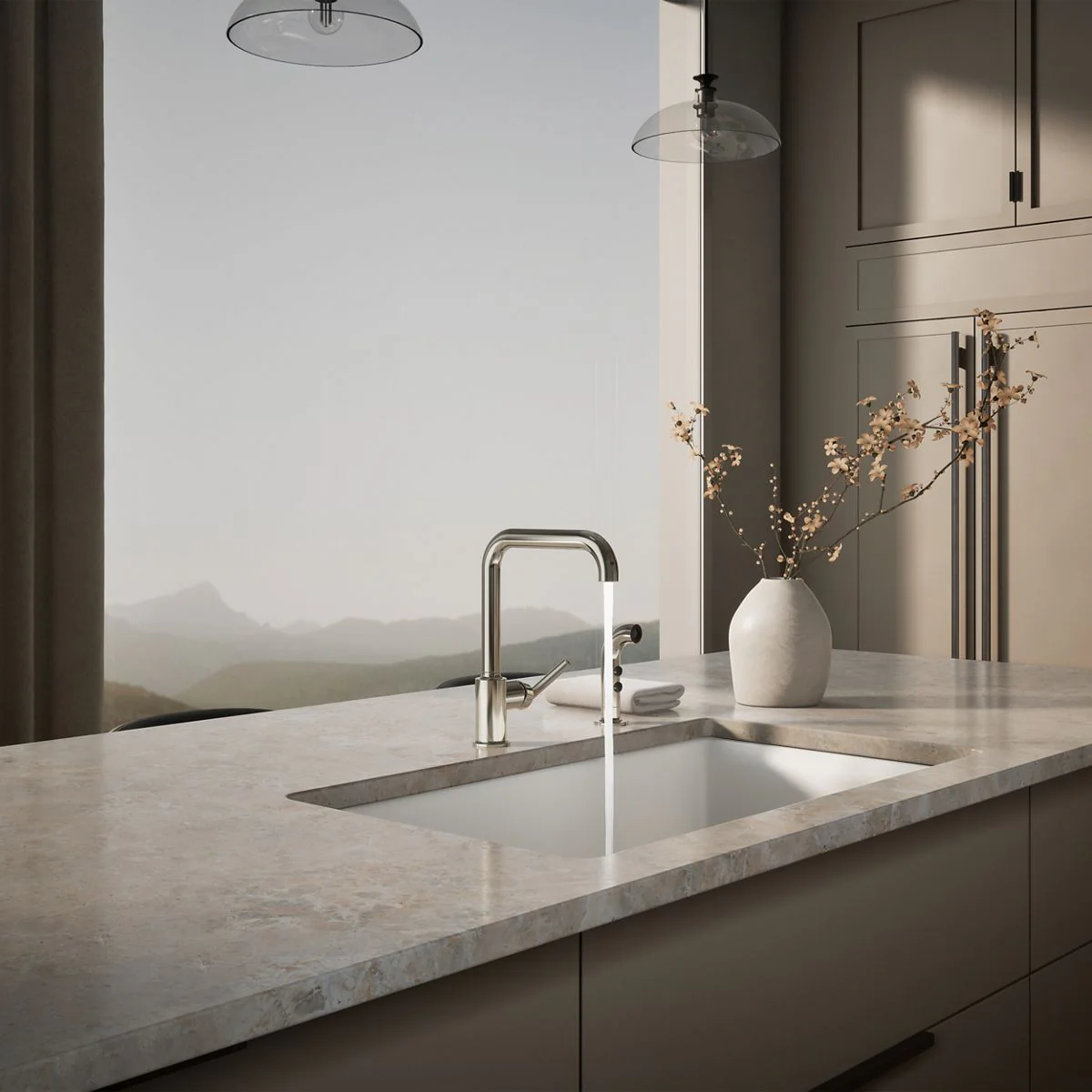 KOHLER K-7508 Purist Single-handle kitchen sink faucet with side sprayer - Image 35