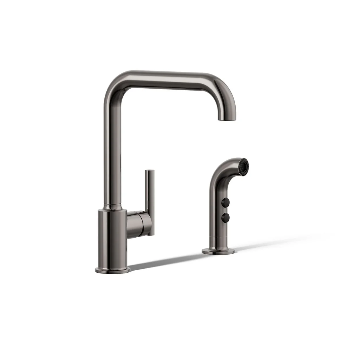 KOHLER K-7508 Purist Single-handle kitchen sink faucet with side sprayer - Image 40