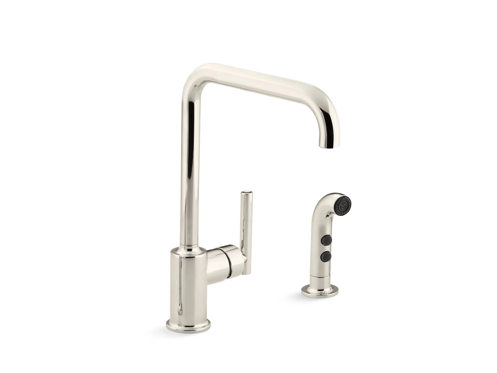 KOHLER K-7508 Purist Single-handle kitchen sink faucet with side sprayer - Image 6