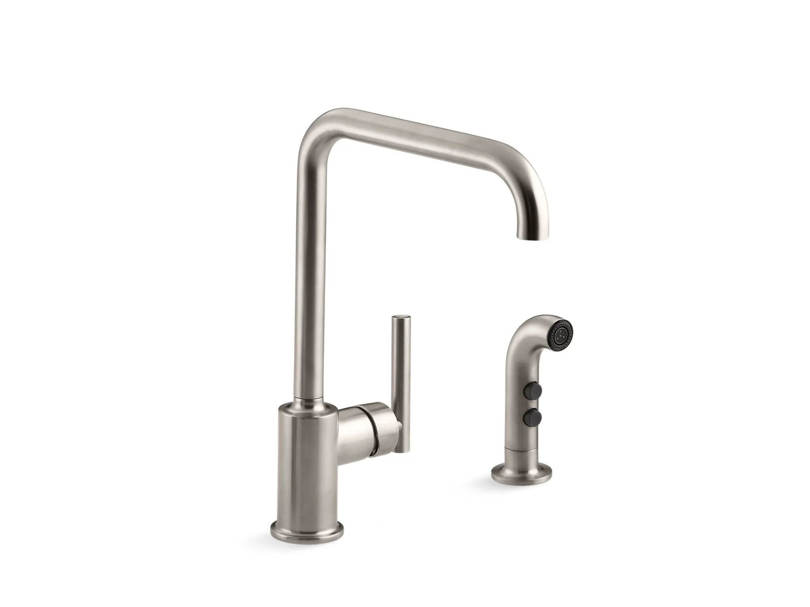 KOHLER K-7508 Purist Single-handle kitchen sink faucet with side sprayer - Image 8
