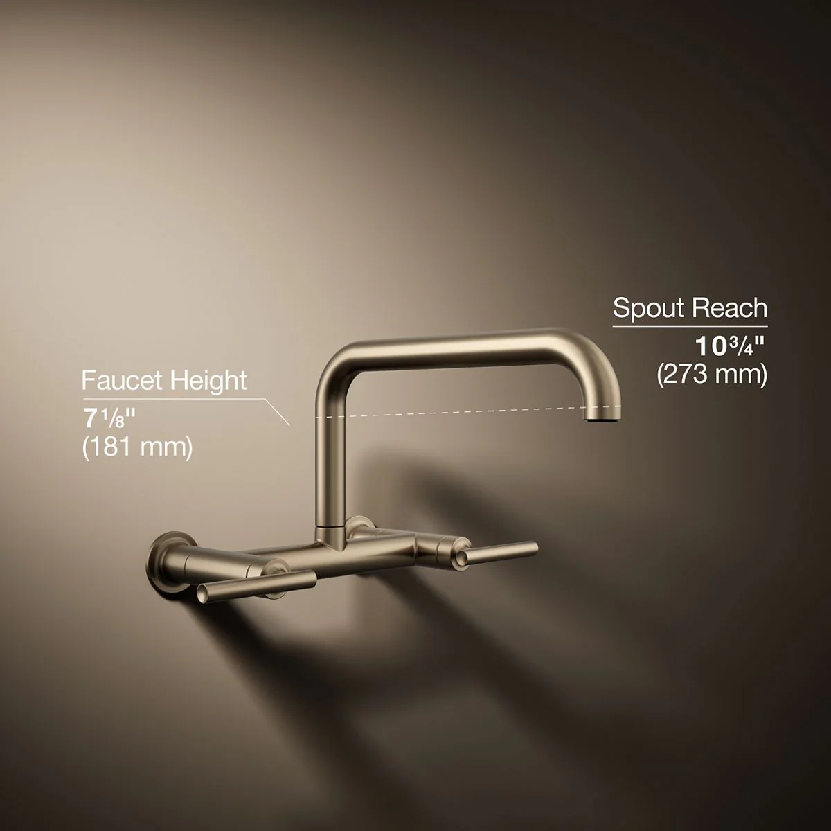 KOHLER K-7549-4 Purist Two-hole wall-mount bridge kitchen sink faucet - Image 27