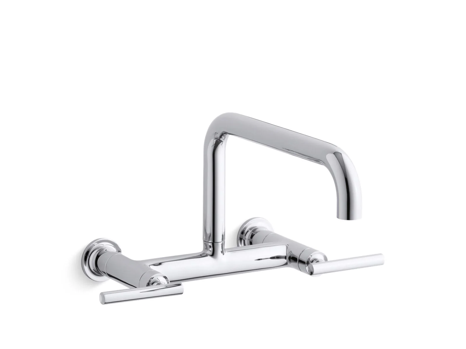 KOHLER K-7549-4 Purist Two-hole wall-mount bridge kitchen sink faucet - Image 5
