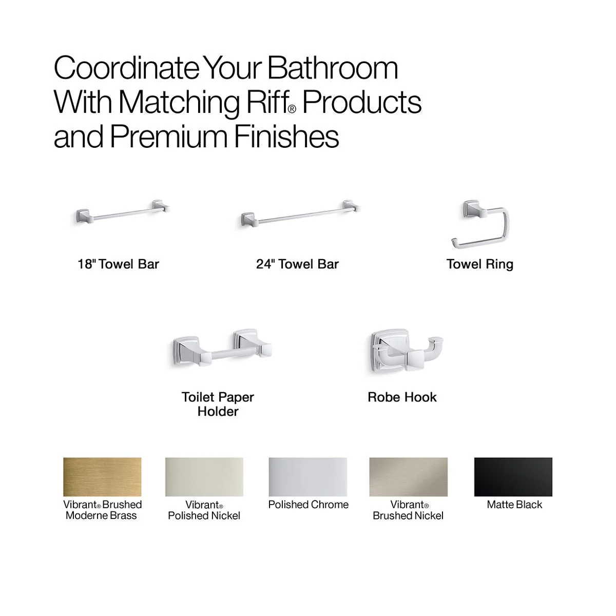 KOHLER K-27409 Riff 18" towel bar - Image 27