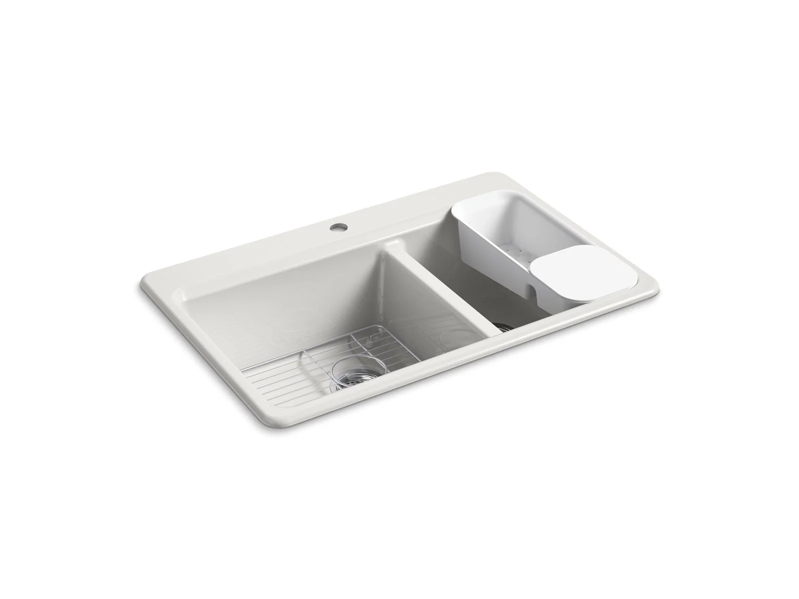 KOHLER K-8669-1A2 Riverby 33" top-mount double-bowl workstation kitchen sink - Image 4